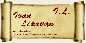 Ivan Lipovan vizit kartica
